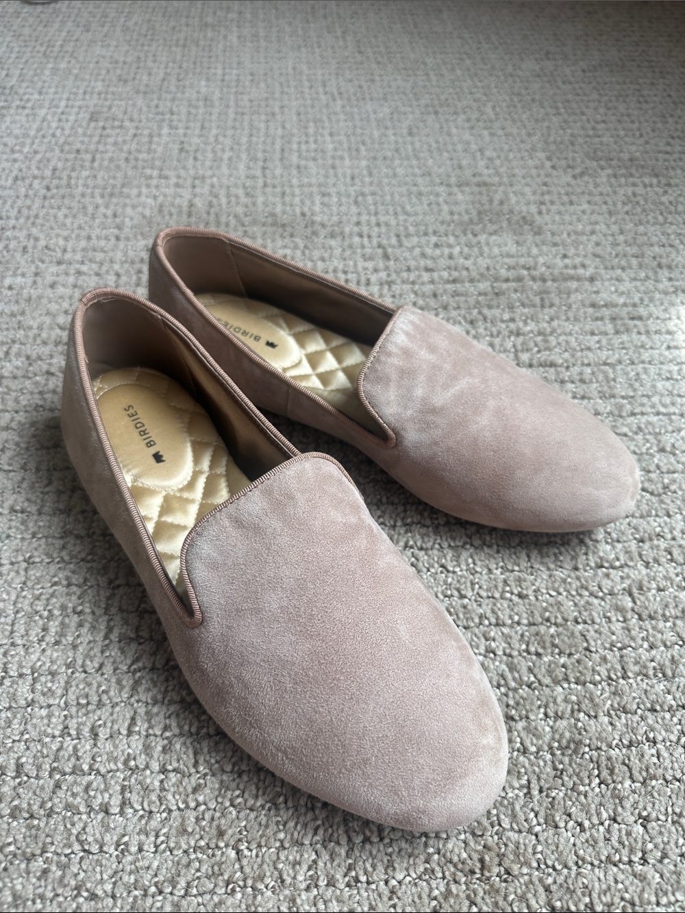 Birdies starling genuine suede loafers in latte!